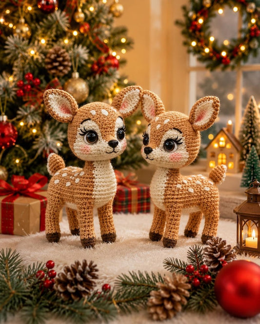 Handmade Crochet Deer, Cute Fawn Amigurumi, Woodland Animal Decor, Crochet Forest Animal, Nursery Decor, Baby Shower Gift, Deer Lover Gift