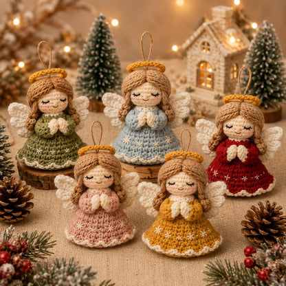 Crochet Angel Ornament, Christmas Angel Decoration, Handmade Amigurumi Angel, Christmas Tree Hanging, Religious Christmas Gift