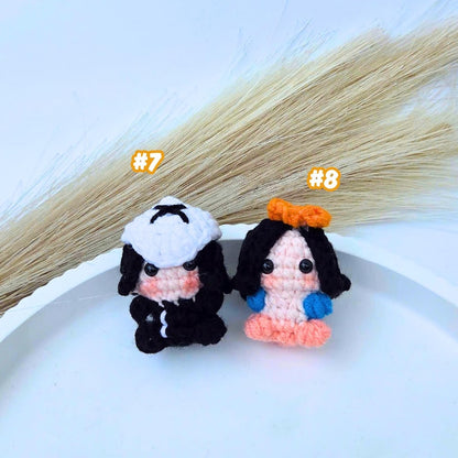 Crochet Anime Pirate Boy Car Hanging, Handmade Amigurumi Rearview Mirror Charm, Cute Crochet Doll Ornament, Pirate Adventure Characters