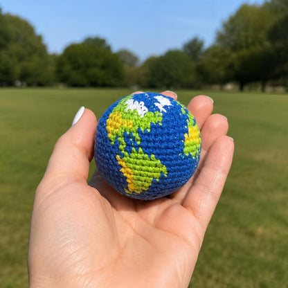 Weaving Earth Crochet earthHacky Sacks Planet Beach Throwing Play Toy Save the Earth  Foot Bag Stress Ball  Games  Outdoor  Retrospective