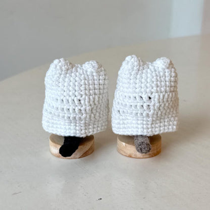Handmade Crochet Halloween Ghost Cat Amigurumi, Cute Cat Costume Plush Toy, Fall Decor, Perfect Halloween Gift, Halloween Decor