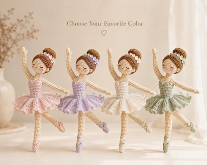 Crochet Ballerina Doll, Custom Ballet Doll, Crochet Ballerina,Dance Recital Gift,Amigurumi Dancer,Personalized Girl Gift, Ballerina Portrait