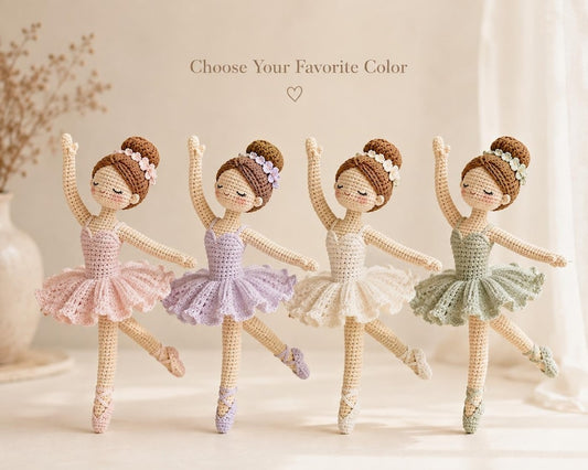 Crochet Ballerina Doll, Custom Ballet Doll, Crochet Ballerina,Dance Recital Gift,Amigurumi Dancer,Personalized Girl Gift, Ballerina Portrait