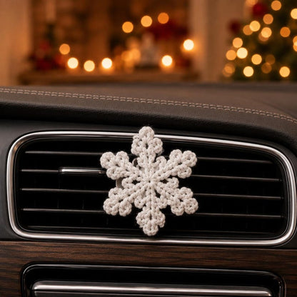 Crochet Christmas Car Vent Charm, Holiday Car Decor, Handmade Vent Clip, Christmas Ornament, Stocking Wreath Candy Cane Gift
