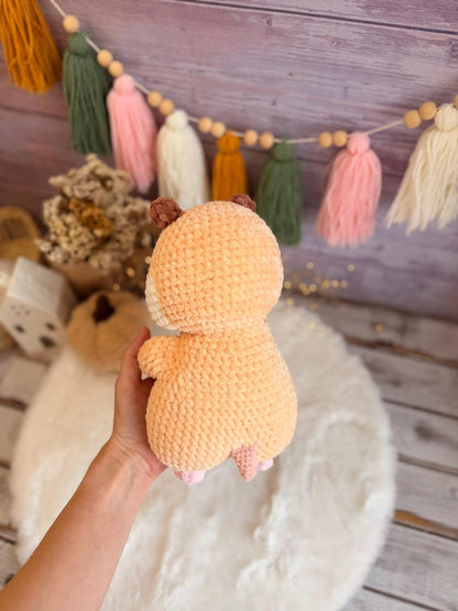 Crochet Hamster Decor, Plush Animal Figure, Handmade Home Decor, Cute Hamster Keepsake