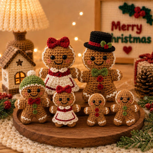 Crochet Gingerbread Ornament, Gingerbread Man Doll, Christmas Tree Decor, Handmade Christmas Gift, Amigurumi Gingerbread