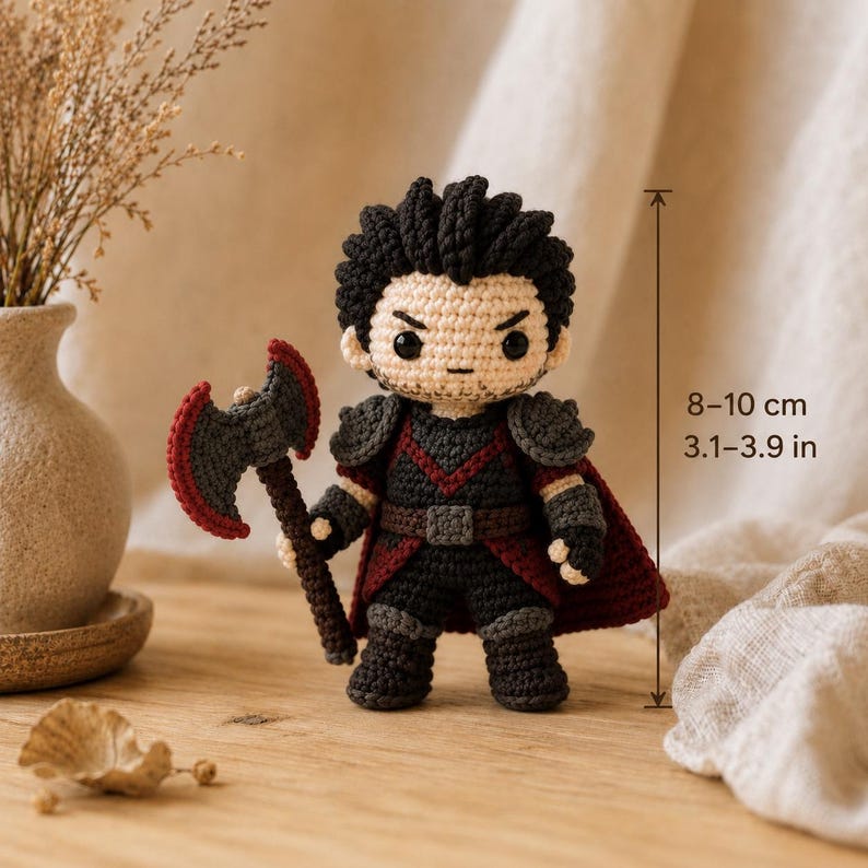 League of Legends Inspired Crochet Doll, Handmade Champion Amigurumi, Mini Gamer Gift, Gaming Desk Decor