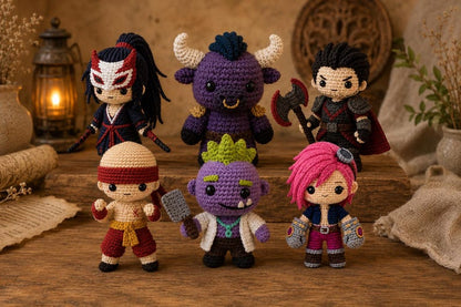 League of Legends Inspired Crochet Doll, Handmade Champion Amigurumi, Mini Gamer Gift, Gaming Desk Decor