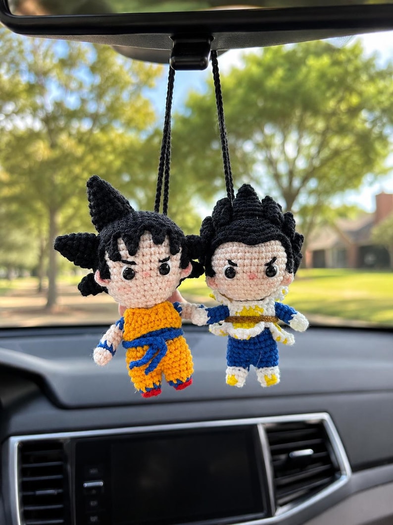 Handmade Crochet Cute Goku Hanging