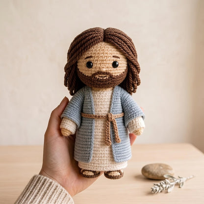 Crochet Jesus and Virgin Mary Dolls, Handmade Christian Amigurumi, Catholic Amigurumi  Prayer Doll, Marian Decor