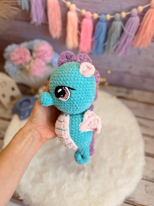Crochet Seahorse Decor, Handmade Ocean Keepsake, Coastal Crochet Animal, Beach House Decor, Sea Life Gift