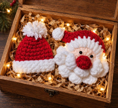Santa Claus Crochet Keychain | Christmas Ornament, Bag Charm, Tree Decor, Stocking Stuffer, Xmas Gift