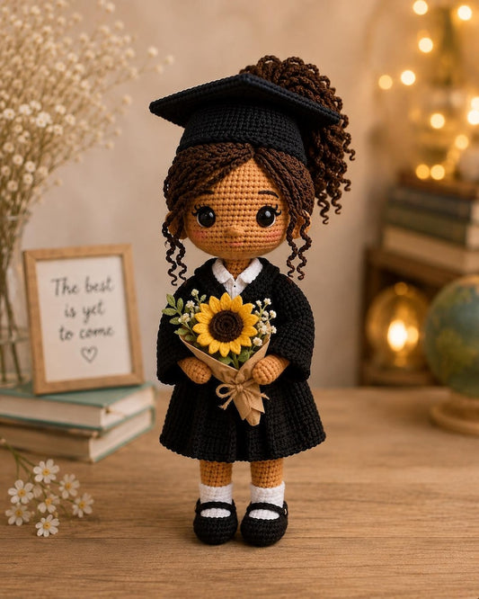 Handmade Crochet Graduation Doll, Personalized Graduate Gift, Custom Graduation Keepsake, College Graduation Gift, High School Grad Present
