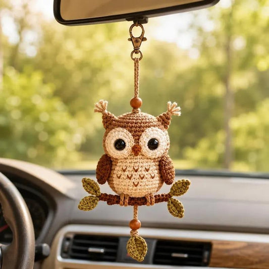 Capybara Crochet Car Hanging Ornament, Rearview Mirror Charm, Cute Amigurumi Animal Car Decor, Handmade New Driver Gift, Choose Your Animal