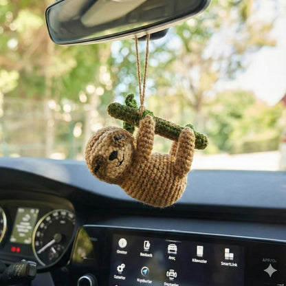 Capybara Crochet Car Hanging Ornament, Rearview Mirror Charm, Cute Amigurumi Animal Car Decor, Handmade New Driver Gift, Choose Your Animal
