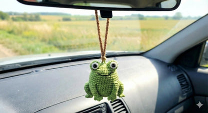 Capybara Crochet Car Hanging Ornament, Rearview Mirror Charm, Cute Amigurumi Animal Car Decor, Handmade New Driver Gift, Choose Your Animal