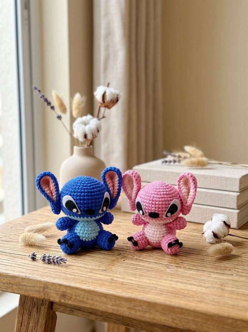 Crochet Blue Alien Car Charm, Rearview Mirror Hanging Ornament, Cute Swing Car Accessory, Handmade Crochet Car Decor, Gift for Her
