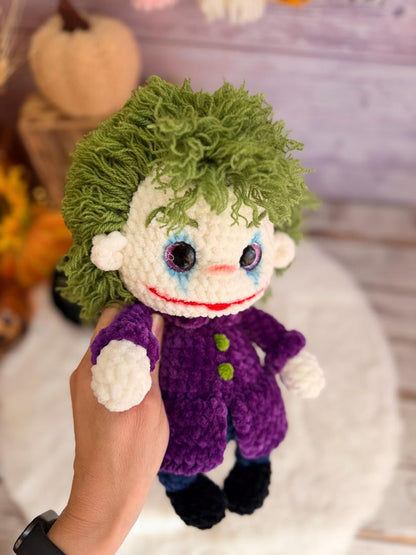 Halloween Crochet Creepy Clown & Spooky Villain Amigurumi Decor, Gift for Horror Fans
