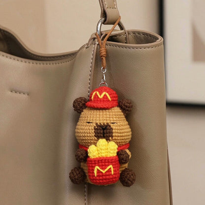 Handmade Crochet Hanging Ornament Knitted Bag Decor Unique Handcrafted Keepsake Thoughtful Gift for casual everyday gathering moments