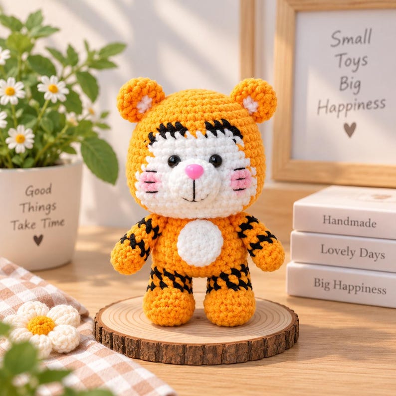 Crochet Winnie Pooh And Friends Set, Cute Animal Crochet Dolls Set – Kawaii Amigurumi Animals – Handmade Mini Plush Toys – Gift Set