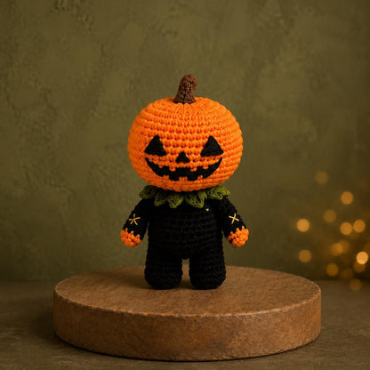 Halloween Crochet Dolls: Green Monster, Vampire, Mummy, Pumpkin & Skeleton, 12 cm Amigurumi Decor