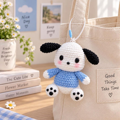 Crochet Puppy Plushie Dog, Handmade Amigurumi Puppy Toy, Cute Dog Stuffed Animal Gift, Soft Crochet Doll, Crochet keychain, Plushie