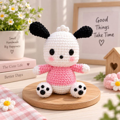 Crochet Puppy Plushie Dog, Handmade Amigurumi Puppy Toy, Cute Dog Stuffed Animal Gift, Soft Crochet Doll, Crochet keychain, Plushie