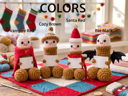 Funny Crochet Christmas Plush, Handmade Holiday Gift, Silly Crochet Doll, Unique Christmas Gift, Stocking Stuffer, Funny Gift
