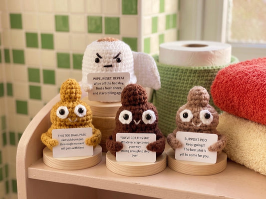Funny Crochet Doll, Handmade Plush Toy, Silly Novelty Gift, Quirky Desk Decor, Funny Gift for Friends, Unique Handmade Gift