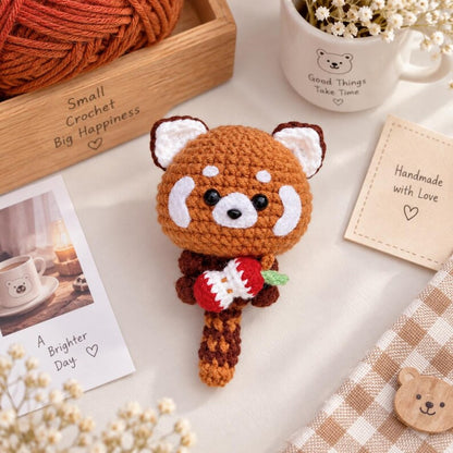 Crochet Raccoon Keychain, Crochet Red Panda Keychain, Baby Raccoon Plush Toy Keychain, Raccoon Stuffed Animal, Raccoon Cute Gifts