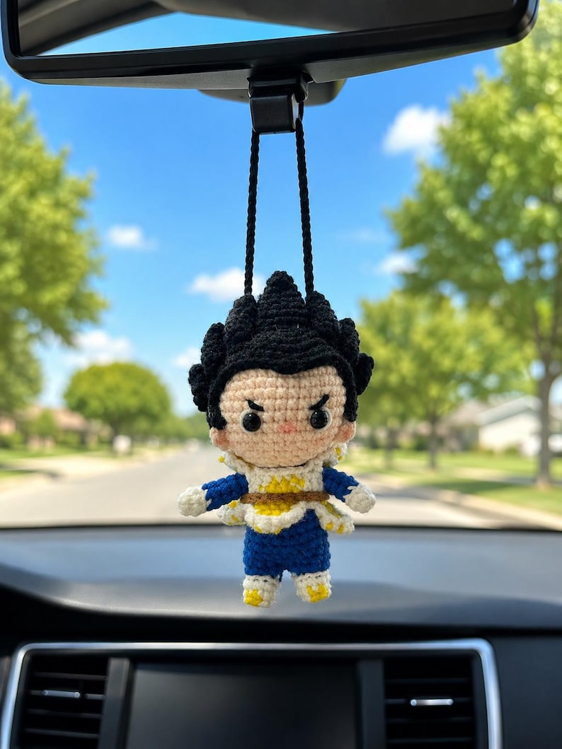 Handmade Crochet Cute Goku Hanging