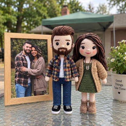 Custom Crochet Doll from Photo, Personalized Portrait Doll Gift, Handmade Look Alike Amigurumi, Custom Family Memorial Keepsake Doll