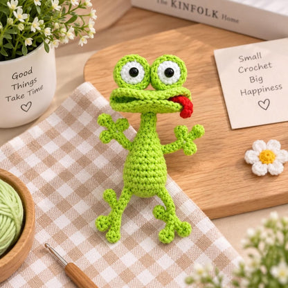 Funny Crochet Duck, Lizard, Panther Keychain, Handmade Amigurumi Duck Plush, Cute Yellow Duck Charm, Mini Crochet Animal, Duck Lover Gift