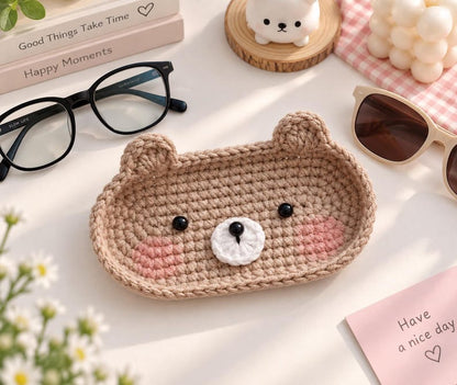 Crochet Bear Glasses Holder, Teddy Bear Eyeglass, Gift For Him, Gift For Her, Kitty Glasses Holder, Bear Case Holder, Miffy Glasses Holder