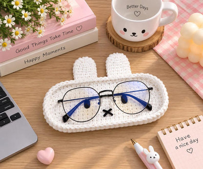Crochet Bear Glasses Holder, Teddy Bear Eyeglass, Gift For Him, Gift For Her, Kitty Glasses Holder, Bear Case Holder, Miffy Glasses Holder