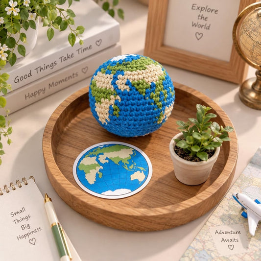 Crochet Earth Keychain, Amigurumi Globe Keyring, Project Hail Maryi As Seen In The Movie, Mini Planet Earth Bag Charm, Earth Day Gift