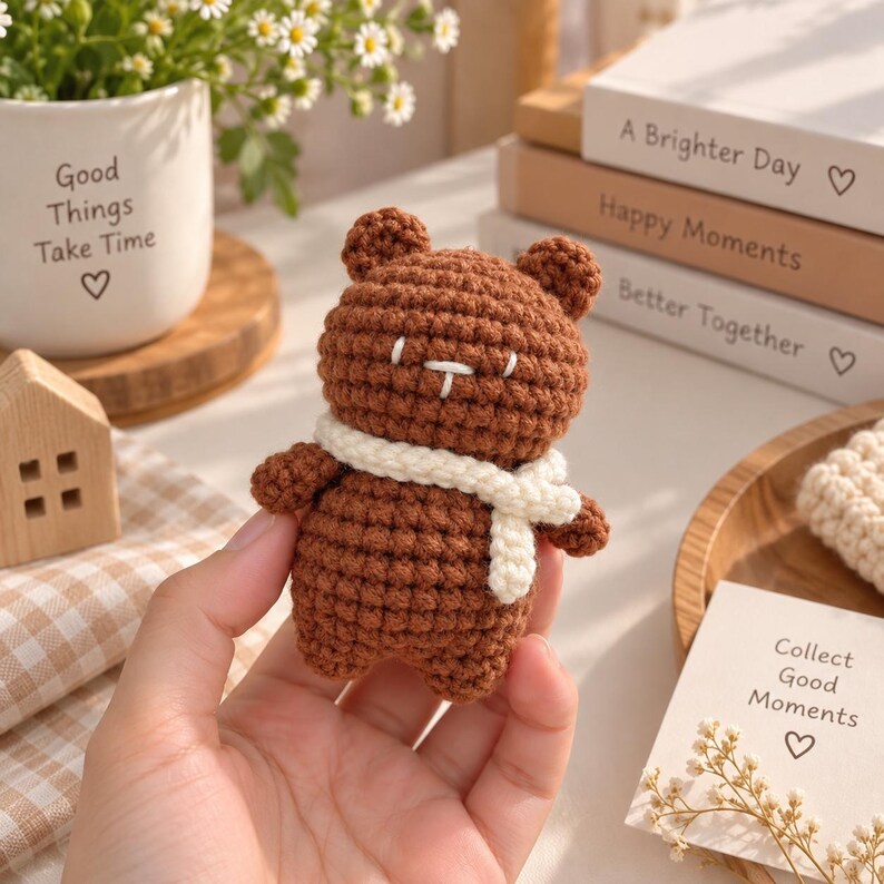Crochet Bear Couple, Handmade Teddy Bear Plush, Cute Bear Doll, Amigurumi Animal, Couple Gift, Anniversary Gift for Her, Christmas Gift