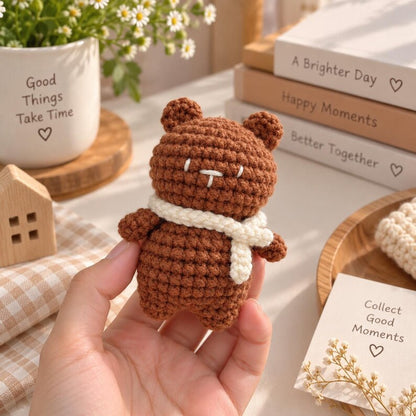 Crochet Bear Couple, Handmade Teddy Bear Plush, Cute Bear Doll, Amigurumi Animal, Couple Gift, Anniversary Gift for Her, Christmas Gift