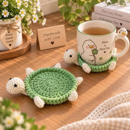 Handmade Animal Coaster, Funny Crochet Coaster, Cute Mug Rug - Unique Gift, Desk Decor, Gift for Her, Housewarming Gift
