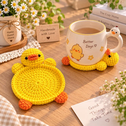 Handmade Animal Coaster, Funny Crochet Coaster, Cute Mug Rug - Unique Gift, Desk Decor, Gift for Her, Housewarming Gift