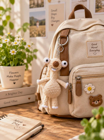 Sid the Sloth Amigurumi, Crochet Sloth, Ice Age Character Crochet, Gift For Her, Bag Charm, Long Neck Sloth, Crochet Sid Keychain, Sid Lover