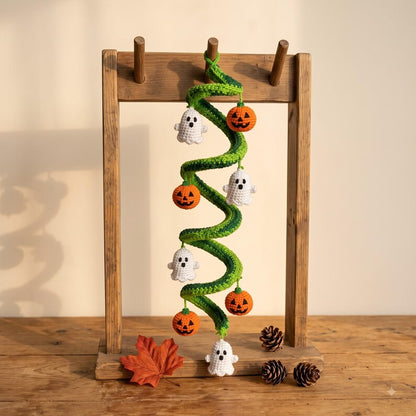 Crochet Halloween Garland | Handmade Amigurumi Halloween Decor | Whimsical Pumpkin Ghost Bunting