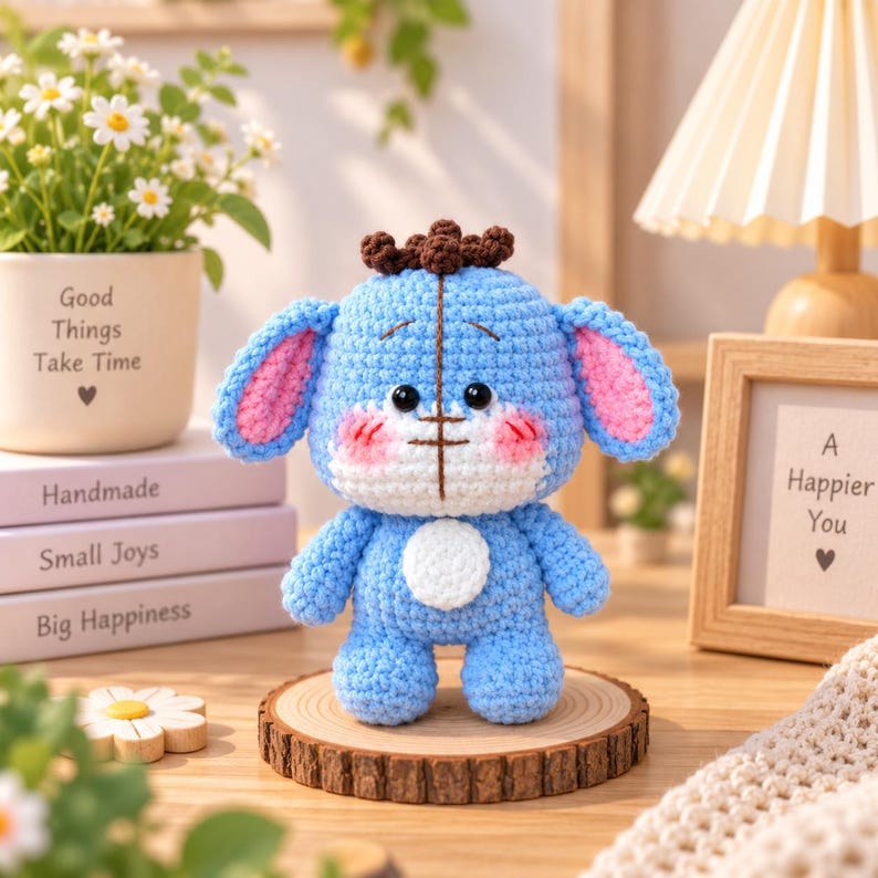 Crochet Winnie Pooh And Friends Set, Cute Animal Crochet Dolls Set – Kawaii Amigurumi Animals – Handmade Mini Plush Toys – Gift Set