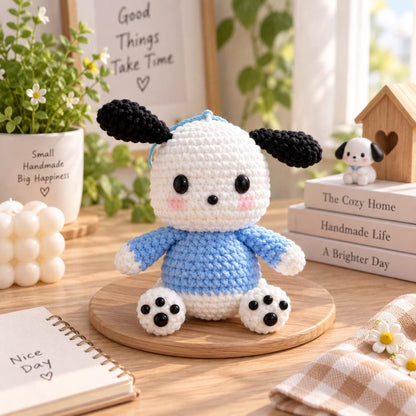 Crochet Puppy Plushie Dog, Handmade Amigurumi Puppy Toy, Cute Dog Stuffed Animal Gift, Soft Crochet Doll, Crochet keychain, Plushie