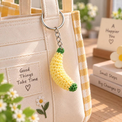 Crochet Monkey With Banana Keychain, Crochet Baby Monkey Keychain,Amigurumi Monkey, Crochet Monkey, Monkey Cute Gifts, Crochet Keychain