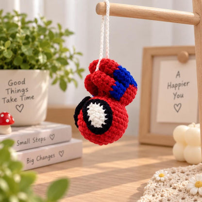 Crochet Spider Car Hanging, Cute Hero Hanging From Mirror, Spider Decoration, Spider Amigurumi, Plush Spider Car Charm, Gifts For Him Her