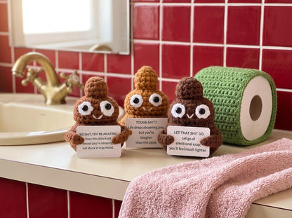 Funny Crochet Doll, Handmade Plush Toy, Silly Novelty Gift, Quirky Desk Decor, Funny Gift for Friends, Unique Handmade Gift