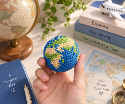 Crochet Earth Keychain, Amigurumi Globe Keyring, Project Hail Maryi As Seen In The Movie, Mini Planet Earth Bag Charm, Earth Day Gift