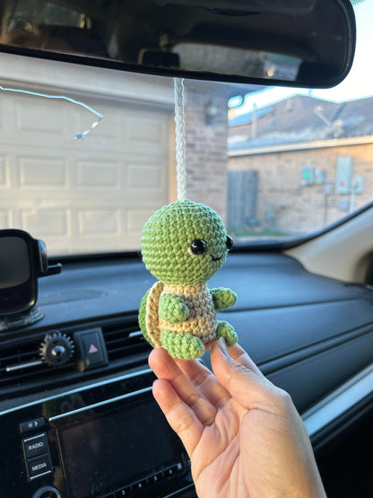 Crochet Ninja turtles , Crochet Turtle Car Mirror Hanging Accessory, Handmade Gift