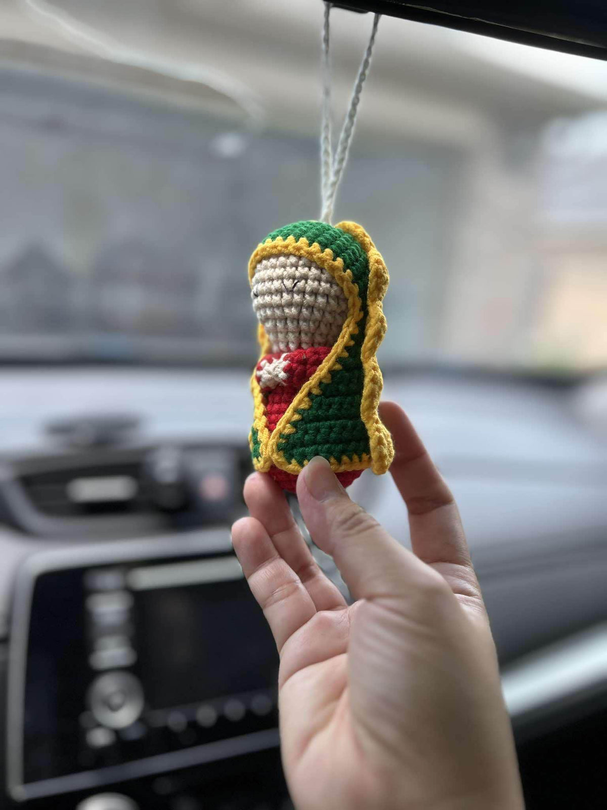 Handmade Crochet Virgin Mary Rosary